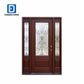 Fangda best selling stained fiberglass american front door designs